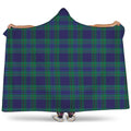 Blue Green And Red Tartan Pattern Print Hooded Blanket