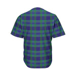 Blue Green And Red Tartan Pattern Print Men's Baseball Jersey