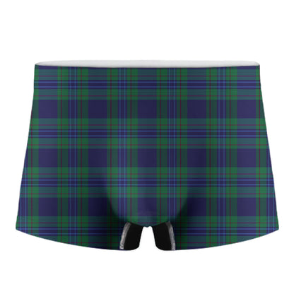 Blue Green And Red Tartan Pattern Print Men's Boxer Briefs