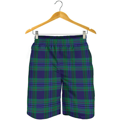 Blue Green And Red Tartan Pattern Print Men's Shorts