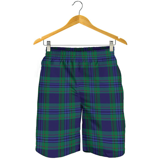 Blue Green And Red Tartan Pattern Print Men's Shorts