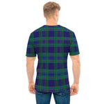 Blue Green And Red Tartan Pattern Print Men's T-Shirt