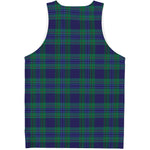 Blue Green And Red Tartan Pattern Print Men's Tank Top