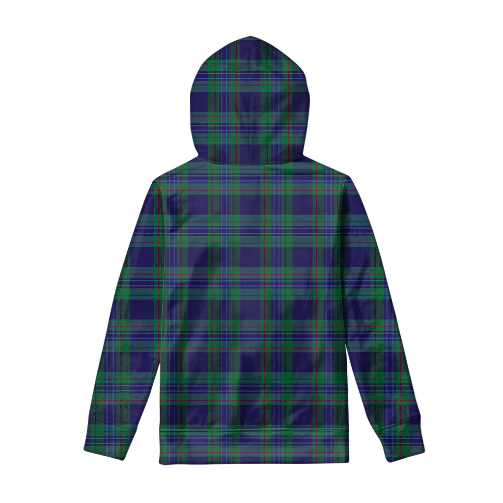 Blue Green And Red Tartan Pattern Print Pullover Hoodie
