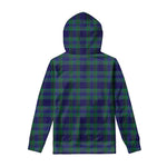Blue Green And Red Tartan Pattern Print Pullover Hoodie