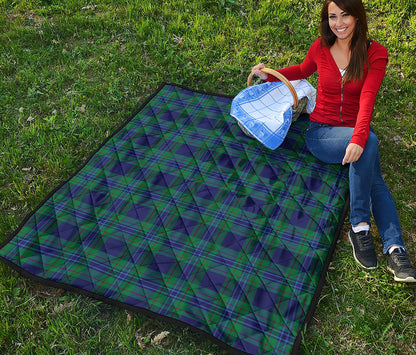 Blue Green And Red Tartan Pattern Print Quilt