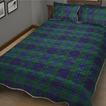 Blue Green And Red Tartan Pattern Print Quilt Bed Set
