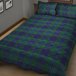 Blue Green And Red Tartan Pattern Print Quilt Bed Set