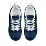 Blue Green And Red Tartan Pattern Print White Sneakers
