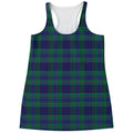 Blue Green And Red Tartan Pattern Print Women's Racerback Tank Top