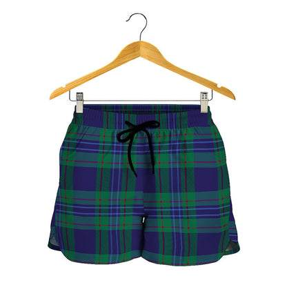 Blue Green And Red Tartan Pattern Print Women's Shorts