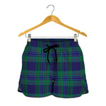 Blue Green And Red Tartan Pattern Print Women's Shorts