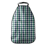 Blue Green And White Houndstooth Print Car Seat Organizers