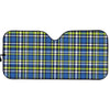 Blue Green And White Plaid Pattern Print Car Sun Shade