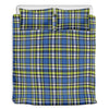 Blue Green And White Plaid Pattern Print Duvet Cover Bedding Set