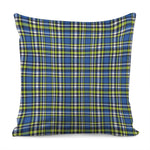 Blue Green And White Plaid Pattern Print Pillow Cover