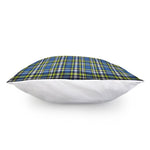 Blue Green And White Plaid Pattern Print Pillow Cover