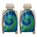 Blue Green And White Tie Dye Print Car Seat Organizers