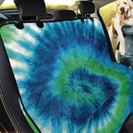 Blue Green And White Tie Dye Print Pet Car Back Seat Cover