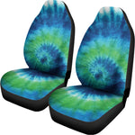 Blue Green And White Tie Dye Print Universal Fit Car Seat Covers