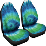 Blue Green And White Tie Dye Print Universal Fit Car Seat Covers