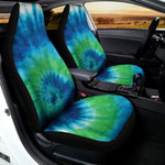 Blue Green And White Tie Dye Print Universal Fit Car Seat Covers