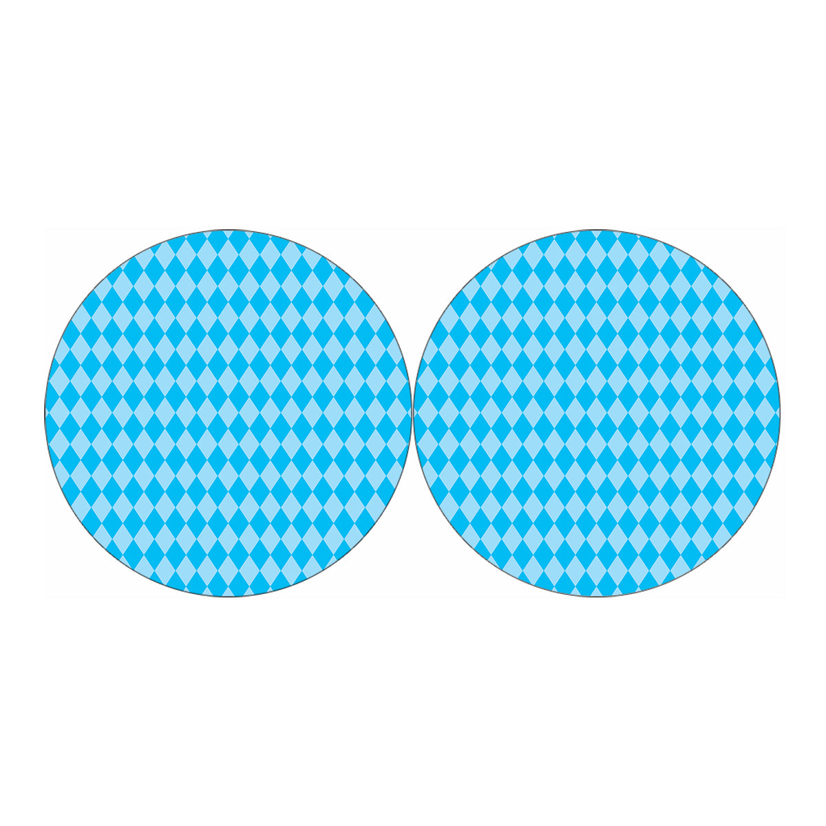 Blue Harlequin Pattern Print Car Coasters