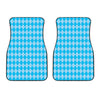 Blue Harlequin Pattern Print Front Car Floor Mats