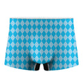 Blue Harlequin Pattern Print Men's Boxer Briefs