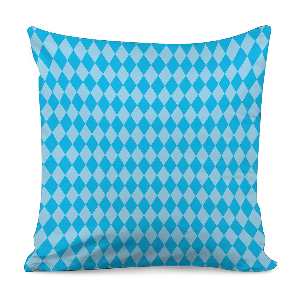 Blue Harlequin Pattern Print Pillow Cover
