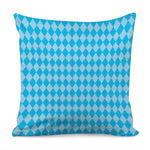 Blue Harlequin Pattern Print Pillow Cover