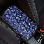 Blue Hawaiian Tropical Pattern Print Car Center Console Cover