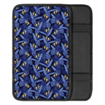 Blue Hawaiian Tropical Pattern Print Car Center Console Cover