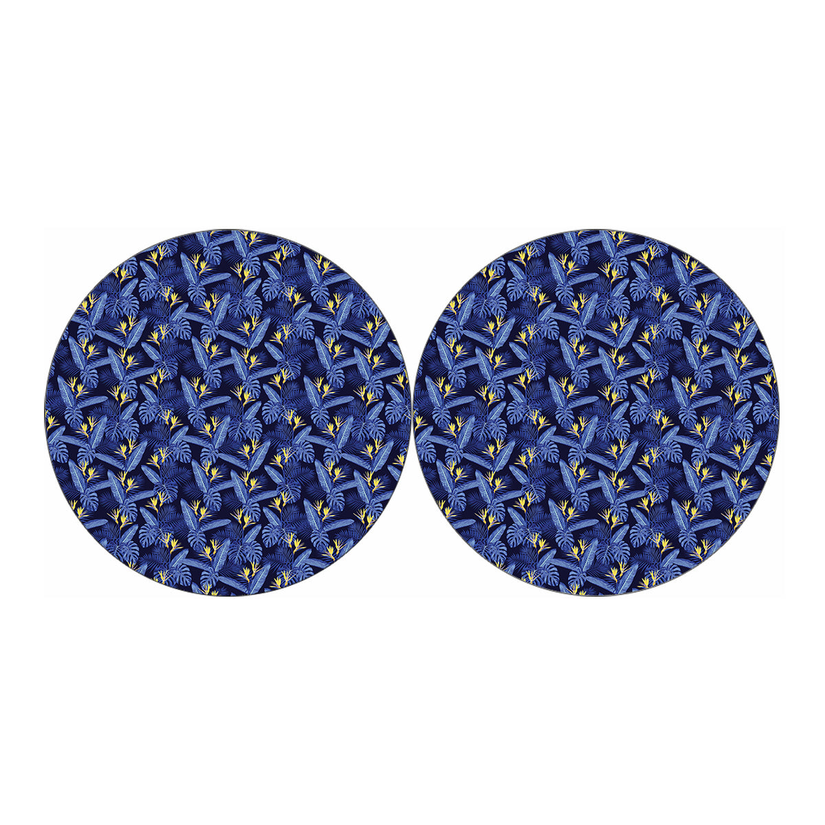 Blue Hawaiian Tropical Pattern Print Car Coasters