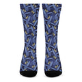 Blue Hawaiian Tropical Pattern Print Crew Socks