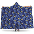 Blue Hawaiian Tropical Pattern Print Hooded Blanket