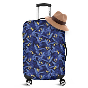 Blue Hawaiian Tropical Pattern Print Luggage Cover