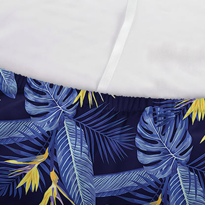 Blue Hawaiian Tropical Pattern Print Sofa Cover