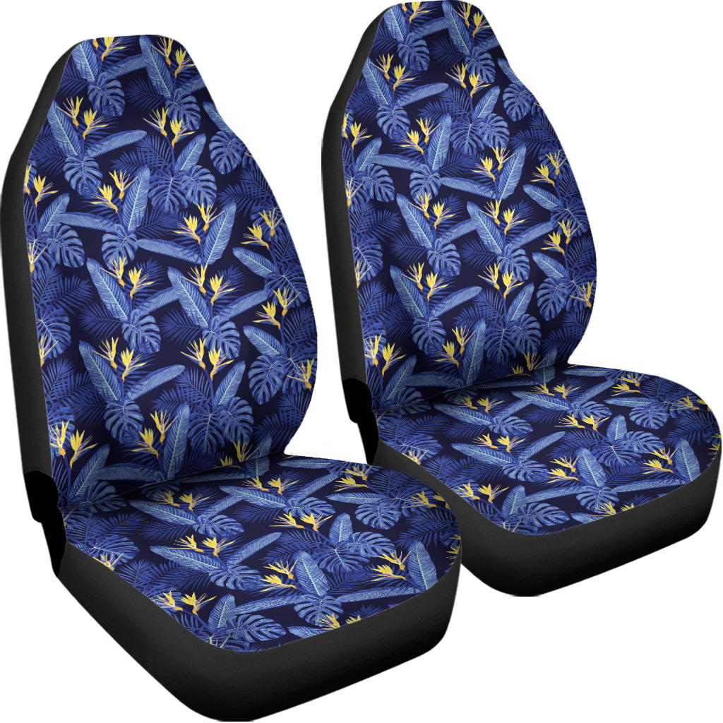 Blue Hawaiian Tropical Pattern Print Universal Fit Car Seat Covers