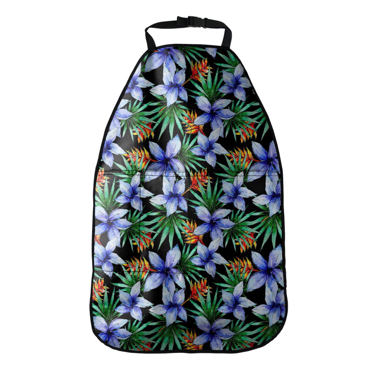 Blue Hawaiian Wildflowers Pattern Print Car Seat Organizers