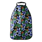 Blue Hawaiian Wildflowers Pattern Print Car Seat Organizers