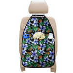 Blue Hawaiian Wildflowers Pattern Print Car Seat Organizers