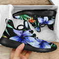 Blue Hawaiian Wildflowers Pattern Print Mesh Knit Shoes