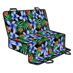 Blue Hawaiian Wildflowers Pattern Print Pet Car Back Seat Cover