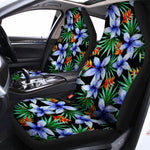 Blue Hawaiian Wildflowers Pattern Print Universal Fit Car Seat Covers