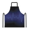 Blue Heartbeat Print Apron