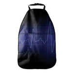 Blue Heartbeat Print Car Seat Organizers
