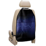 Blue Heartbeat Print Car Seat Organizers