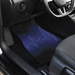 Blue Heartbeat Print Front Car Floor Mats