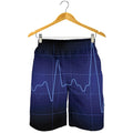 Blue Heartbeat Print Men's Shorts